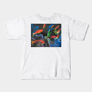 Underwater Neon Fish Kids T-Shirt